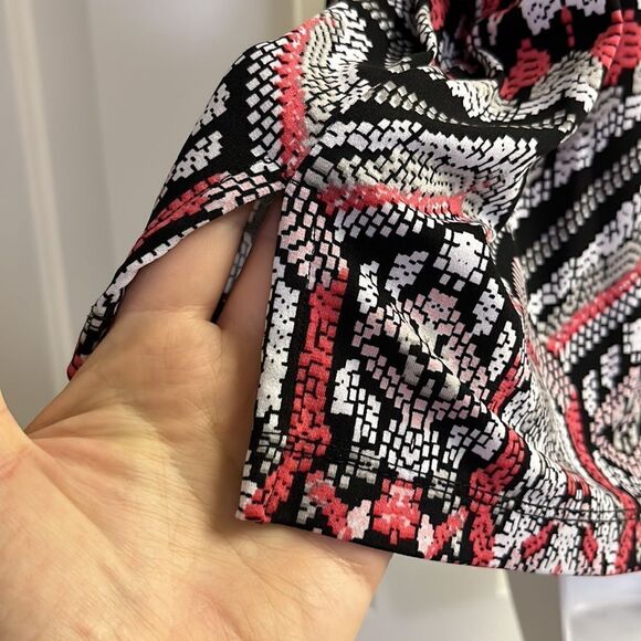 Alfred Dunner Women’s Abstract BoatNeck 3/4 Sleeves Pullover Shirt- LP - Picture 9 of 13